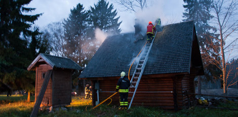 Põleng Kopra talus; Foto: Elmo Riig / Sakala